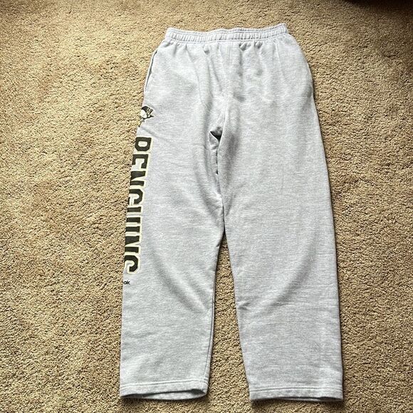Pittsburgh Penguins NHL Reebok Gray Boys Sweatpants - Picture 2 of 6